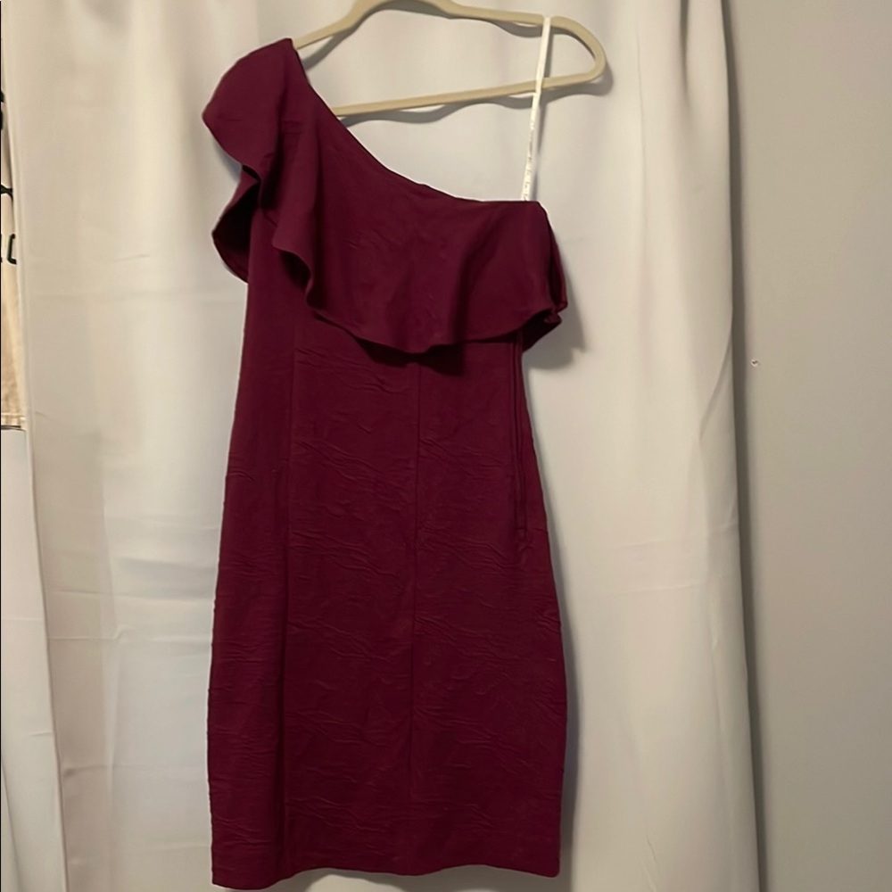 Lilly Pulitzer purple Ruffled One-Shoulder Sheath Dress